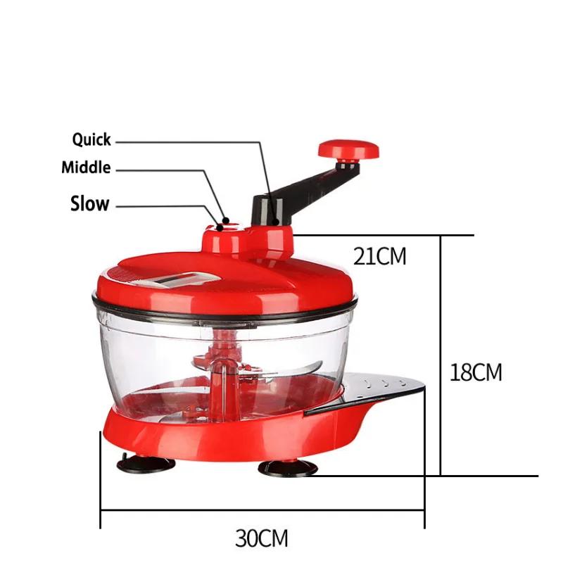 3 In1 Vegetable Cutter Chopper Shredders Manual Meat Vegetable Slicer Grinder Salad Maker Kitchen Tools Adjustable 2.5L