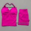 DFYNE Sports Vest & Halter Bra 3/4 Shorts Set