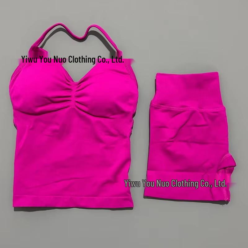 DFYNE Sports Vest & Halter Bra 3/4 Shorts Set