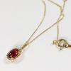 and My Jewelry 10K Yellow Gold Garnet Pendant Oval Cabochon Cut 3017 [Your Box] Necklace, "January Birthstone"