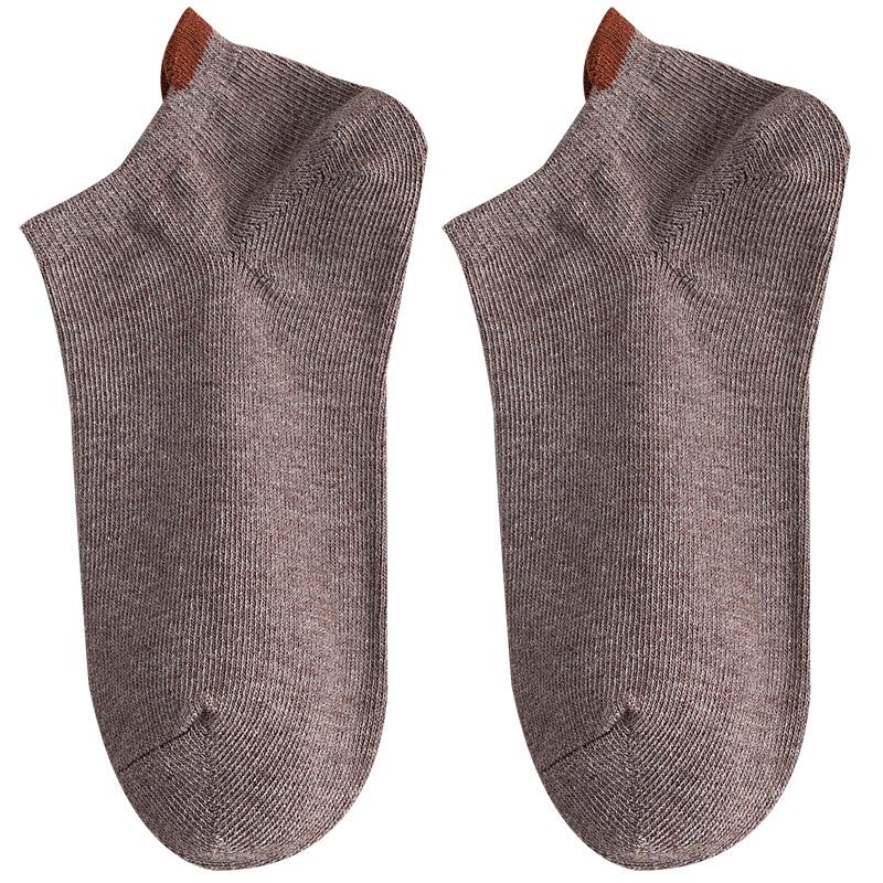 Meias Femininas Meias de Algodão Outono Meias de Cano Curto Orelha no Calcanhar Meias Invisíveis de Barco Combinação de Cores Meias da Moda Algodão Penteado Meias Invisíveis para Casal