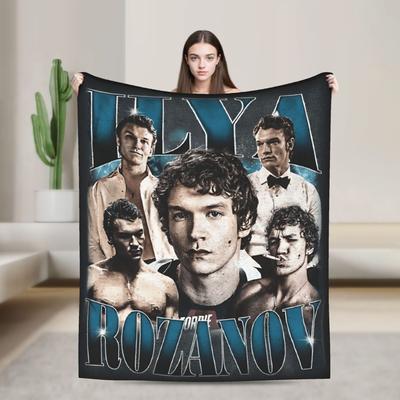 Connor Storrie Rozanov Ogrzewane Rywalizacje Filmowe Kocy Flanelowych Zima Ilya Rozanov Ciepłe Miękkie Narzuty na Łóżko