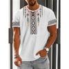 Herren T-Shirts Übergröße Ethnischer Stil Muster Grafikdruck T-Shirt Sommer Kurzarm T-Shirt Übergroße Freizeit T-Shirts für Herren