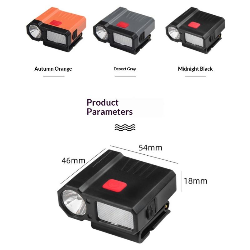 COB LED Clip Headlamp Waterproof Intelligent Induction 1 PCS High Brightness for Fishing Camping Night Running