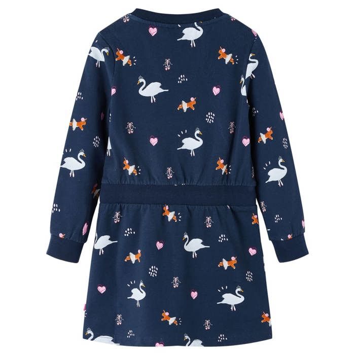 Robe pour enfants à manches longues bleu marine 92/104/116/128/140