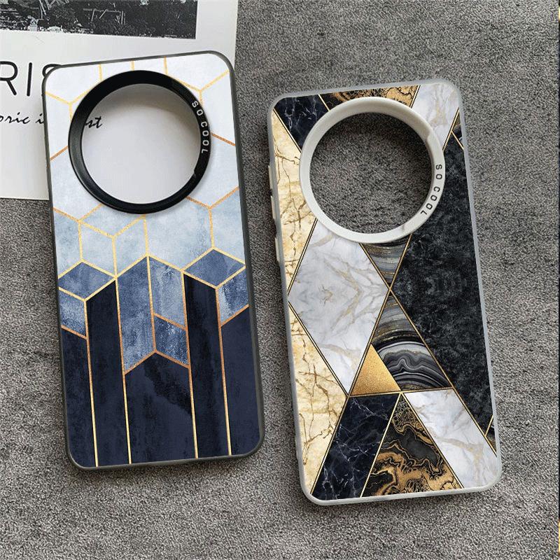 Geometric Marble Pattern Shockproof Phone Case for Xiaomi Redmi Note 15 14 13 12 Pro Plus 11 11S 11T 5G Cover Anti Fall Fundas