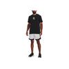 Under Armour Solid Logo Print Crew Neck T-Shirt Men Tops Black 1376275-001