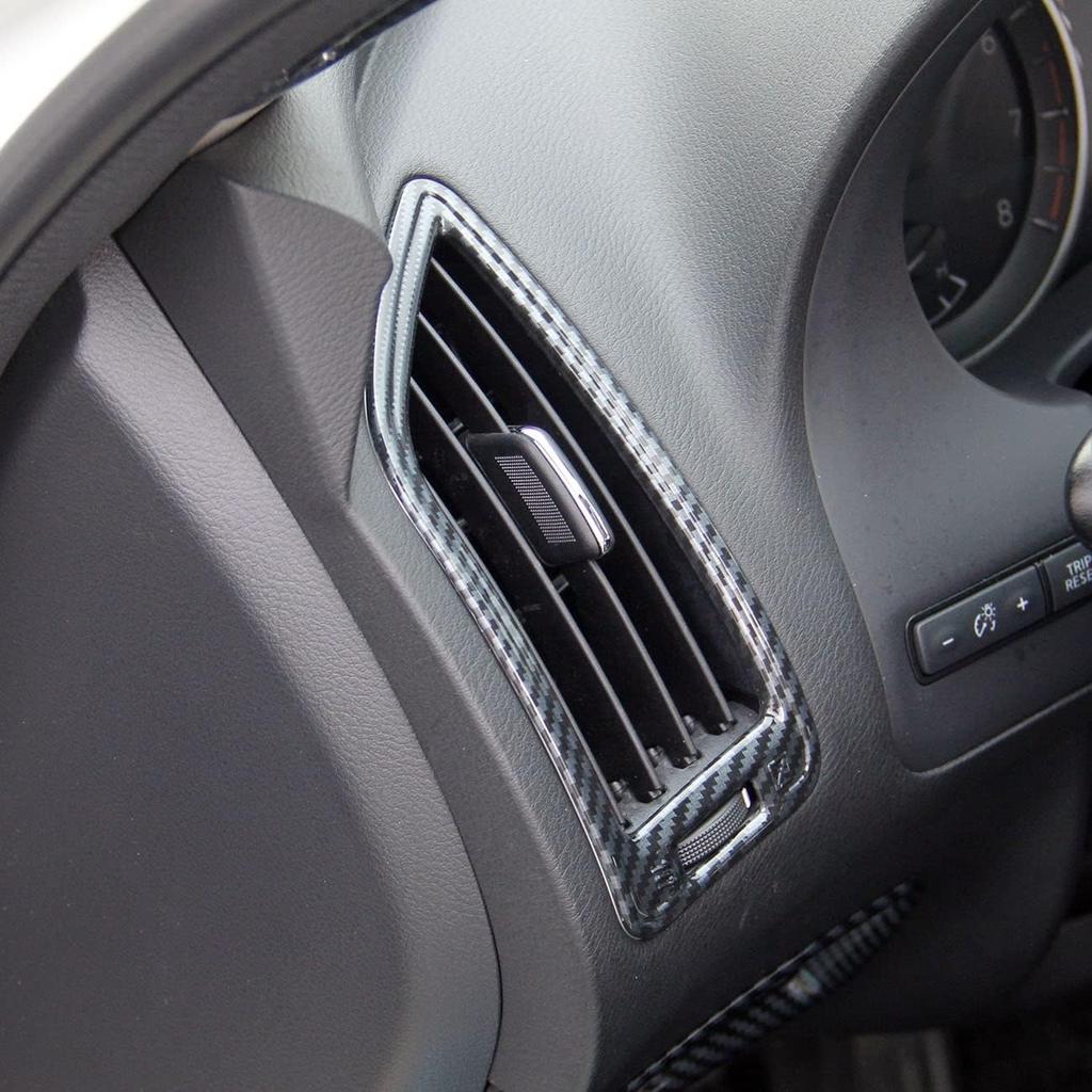 Dashboard Side Air Vent AC Outlet Cover Trim for Infiniti Q50 2014-2024 Q60 2017-2022 (Carbon Fiber Pattern)