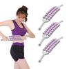 Portable Three-row Yoga Massage Stick Curved Non Slip Fascia Stick Massage Roller for Training Muscle Relaxation Body