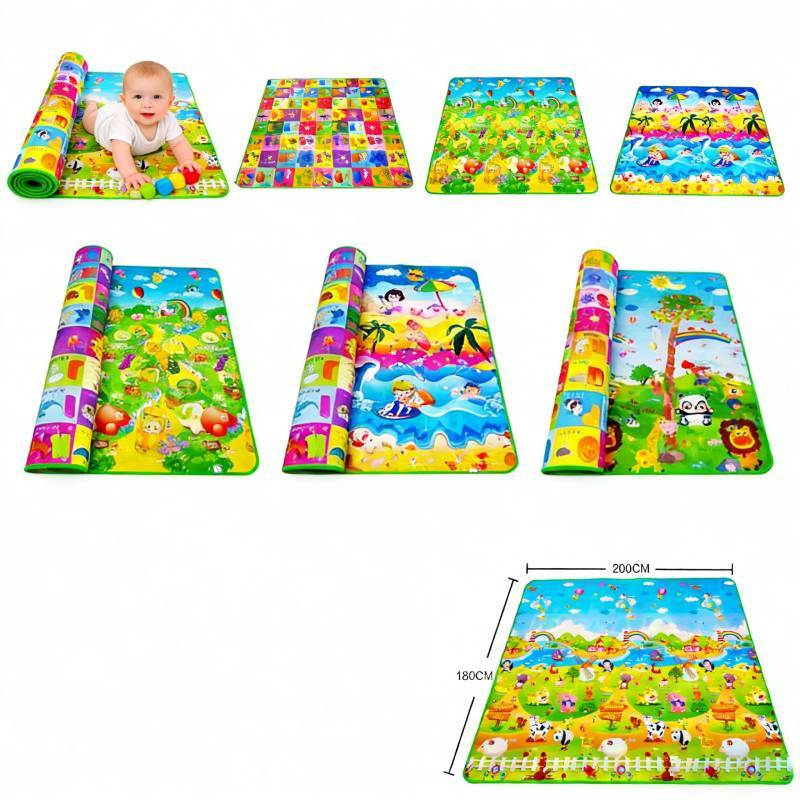 Babykrypmatta Eva-skum Vikbar Lekmatta Med Mjuk Yta För Småbarns Lärande Och Babyutveckling