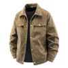 Herbst und Winter Herren Cord Revers Bedruckte Jacke 2026 Herren Neue Amerikanische Retro Marke Locker und Gutaussehend Mehrere Taschen Cargo Jacke