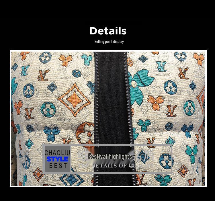 Hochwertige Herren-Jacquardjacke mit 90% Daunenfüllung - Herbst/Winter 2025 Edition