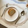 Placemat, Wrinkle-Resistant Embroidered Lace Table Mat, Heat-Resistant Non-Slip Washable Coaster Mat for Home Decor