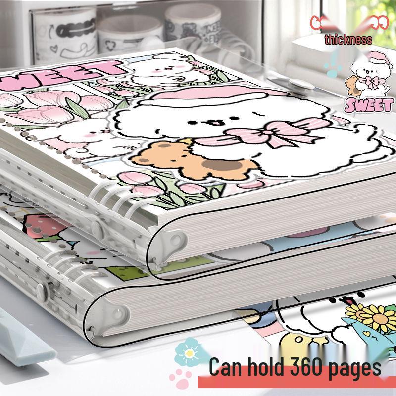 High-Value Soft-Shell PVC A5 Binder: Happy Puppy Thick B5 Removable Student Notebook