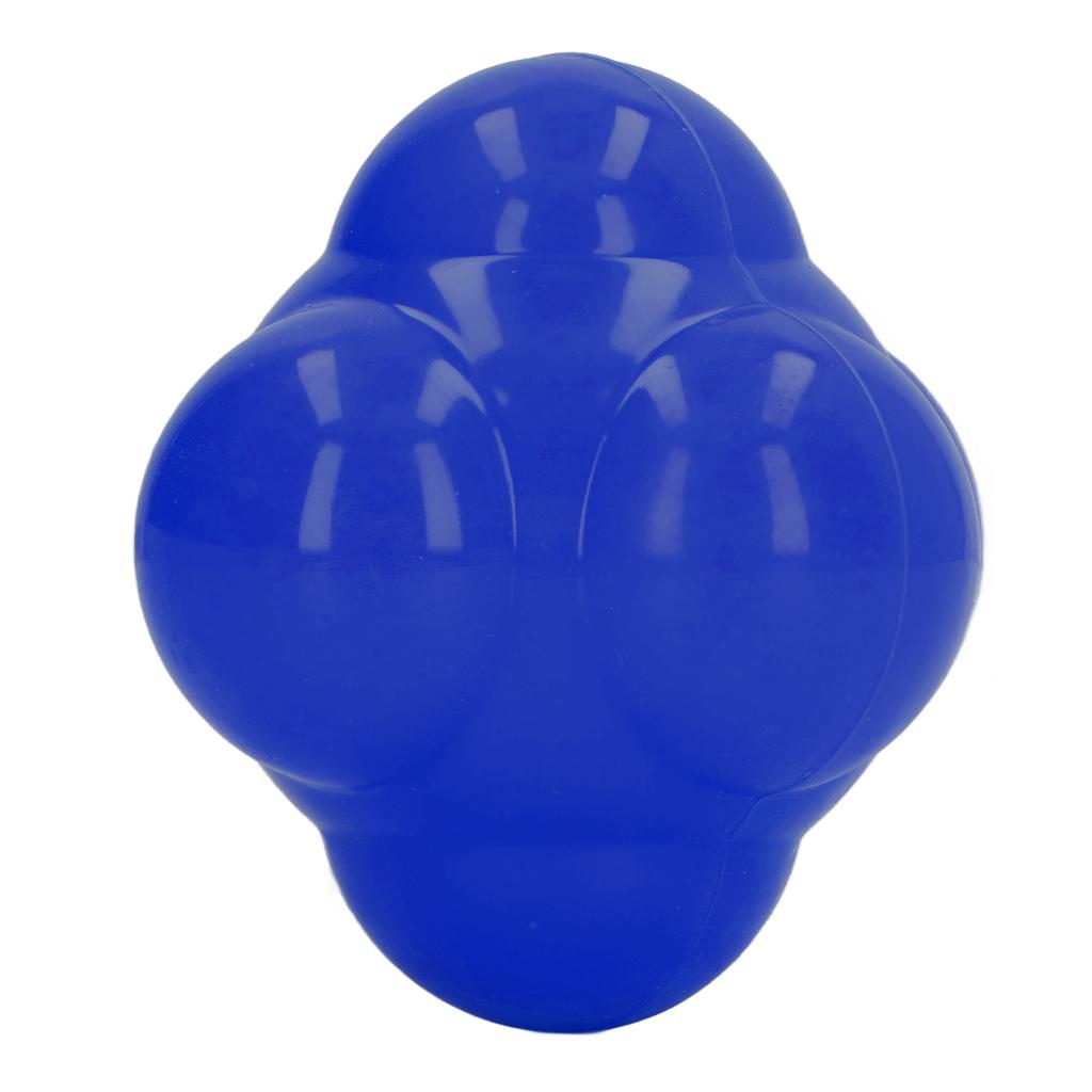 Reaction Ball Rubber Bright Color Hex Reaction Trainer Ball for Improving Hand Eye Coordination Agility Blue