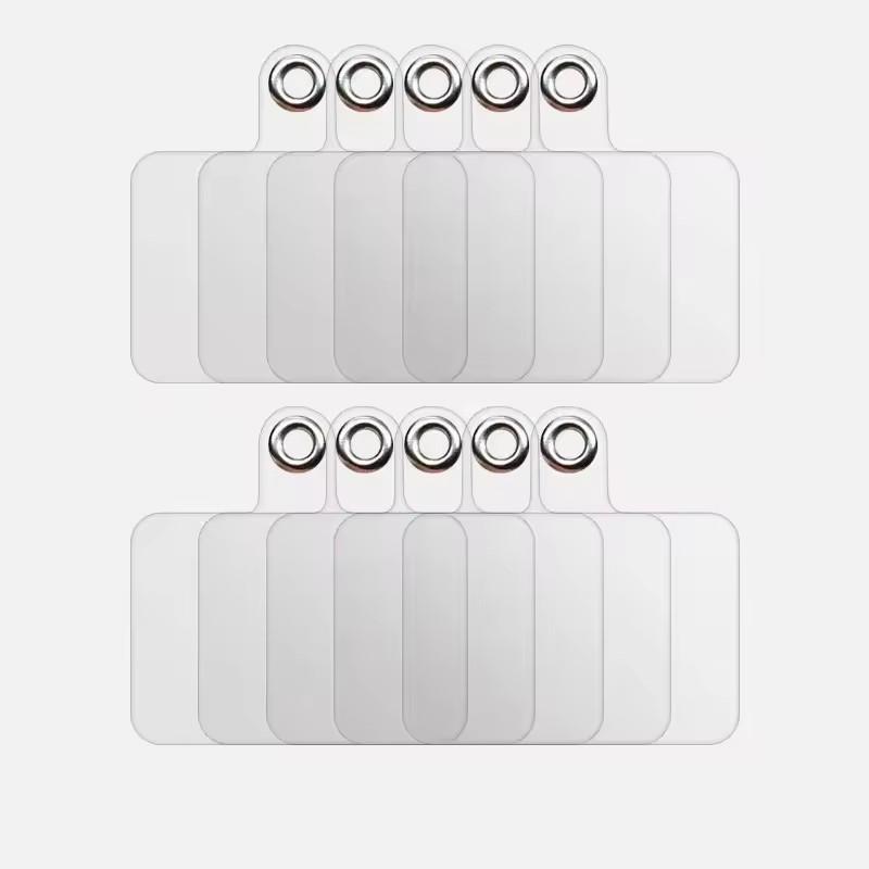 Universal Transparent Phone Tether Tab Cellphone Lanyard Straps Replacement Patches with Metal Ring Clear Hanging Cord Cards