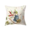 Cute Santa Claus Christmas Decoration Printed Pattern Cushion Cover Home Living Room Sofa Decorative Pillow Pillow Cover