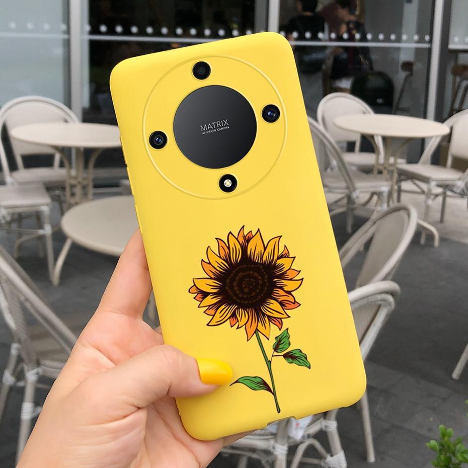 For Honor X9a Fashion Feather Cloud Pattern Phone Case For Honor X9a 5G X 9a ROM-NX1 Candy Color Soft Silicone TPU Back Cover