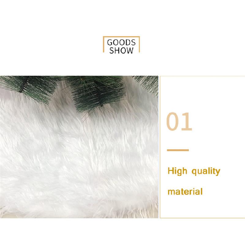 78cm Plush Faux Fur Christmas Tree Skirt Mat for Home Christmas Floor Mat Party Decoration