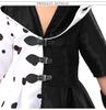 101 Dalmatians Cruella de Vil Costume with Spotted Dog Print
