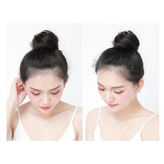 Hair Bun Wig Elastic Band Scrunchie Natural Fluffy Hair Extension Hairstyle Traceless Meatball Hair Maker Straight Hair Band Hair Accessories