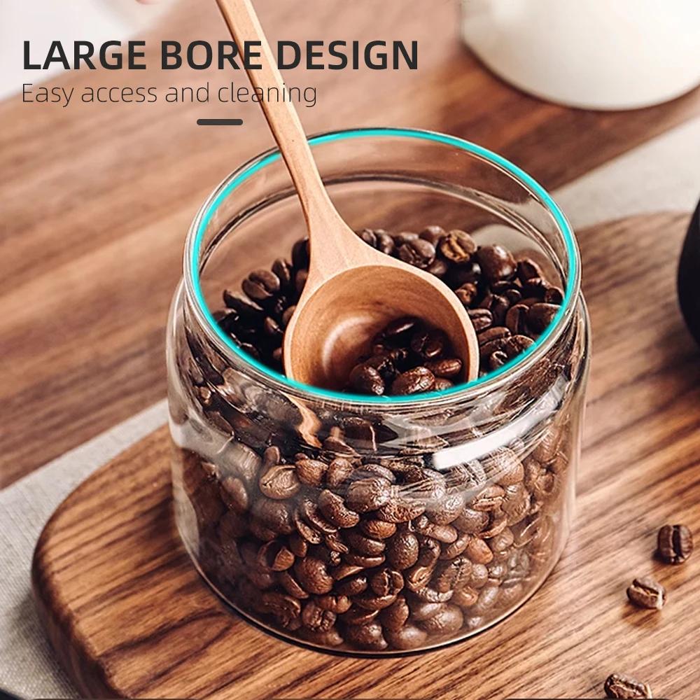 Vacuum Sealed Jar Coffee Bean Storage Bottle Kitchen Food Grain Tea Glass Jar Fresh Storage Jar Kitchen Accessories Kitchen Jars