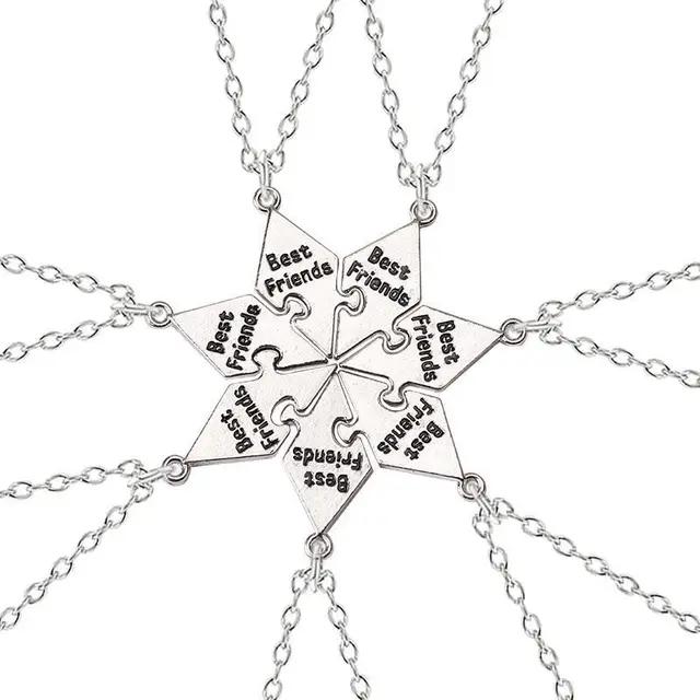 3/4/5/6/7/8/9/10PCS Best Friend Good Friends Necklace Friendship Letter BFF Pendant Necklace Fashion Graduation Ceremony Gift