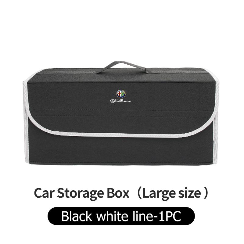 2026 Hot Alfa Romeo Felt Car Logo Trunk Organizer Bag Foldable Trip Storage Box Interior Accessories For Alfa Romeo Giulia 147 M