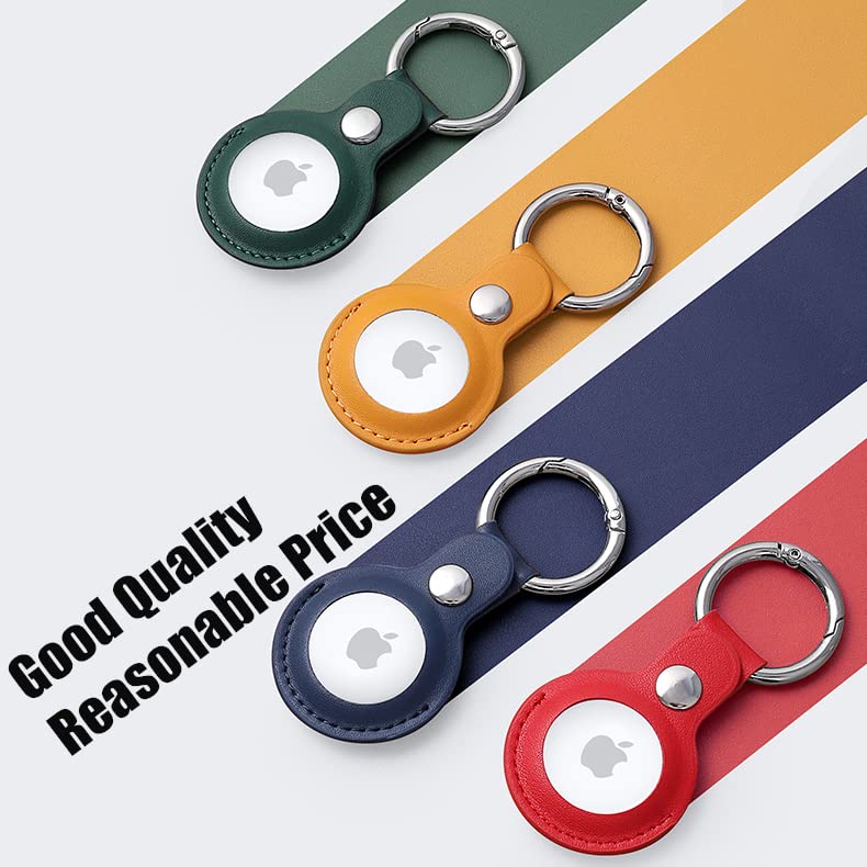 Se7enline Compatible AirTag Keychain, Leather Case Compatible with Airtag Loop