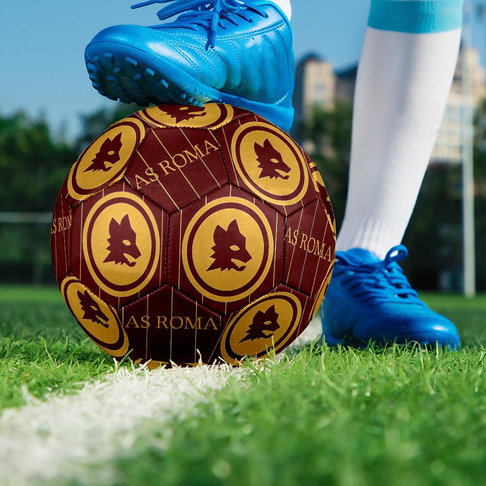 AS Roma football club Indoor Size 5 Soccer Ball Colorful Machine Stitched PVC Competition Ready Durable High-Bounce