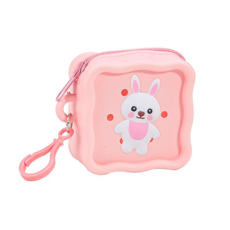 Soft Silicone Zipper Coin Purse Stain Resistant Multi Card Slot Holder Mini Money Pouch for Vacation Trips