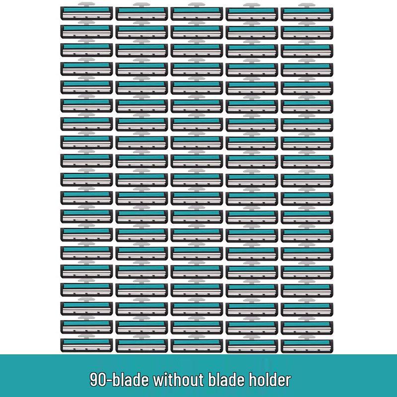 Men's Universal Double-Layer Razor Head: 2-Layer Blade for Beard & Face Shaving