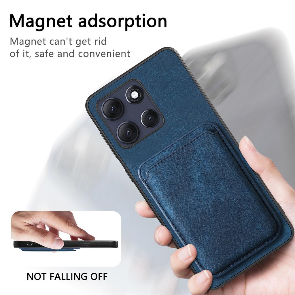 For Motorola Moto G86 Power 5G Magnetic Case Case Retro Leather + TPU Phone Cover with Detachable Card Slot