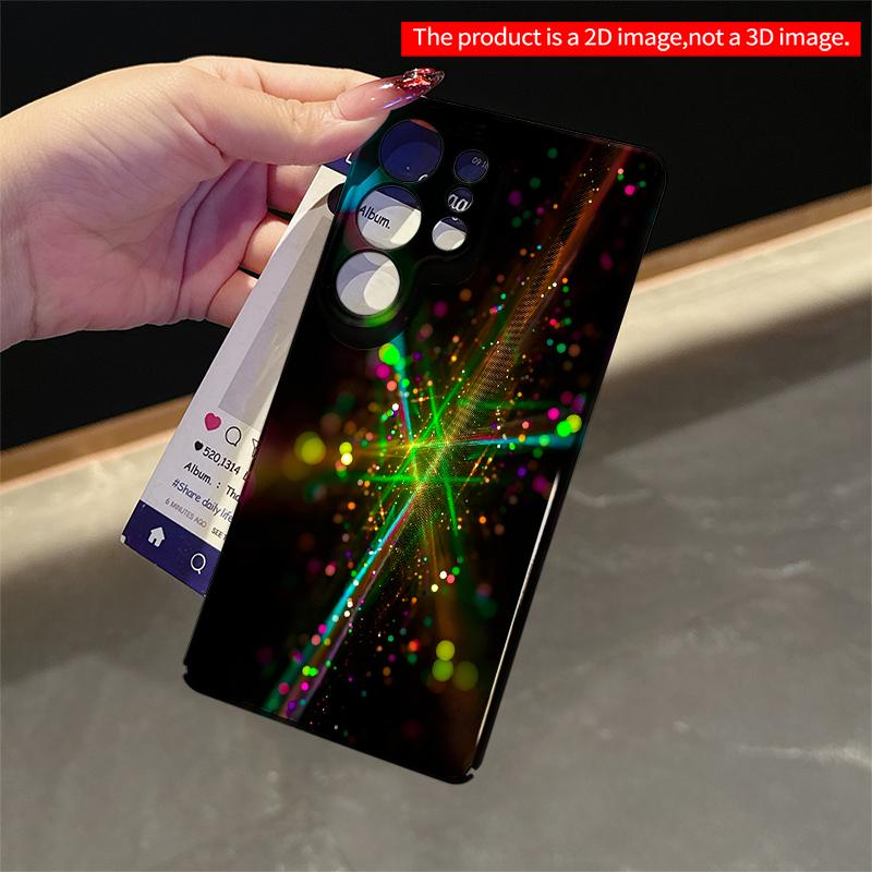 2DFlat Samsung Phone Case Vibrant Light Particles Abstract Design Applicable To Galaxy S22 S23 S24 S25ULTRA S26 A12 A13 A14 A15 A16