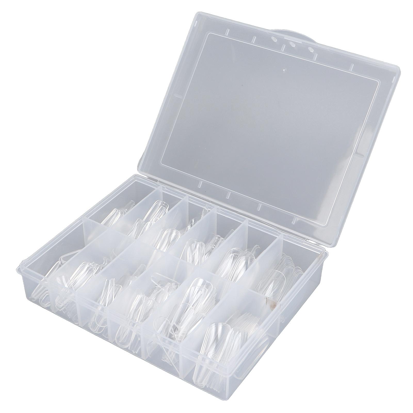 

240pcs Artificial Ultra Thin Nail Tips Transparent False Nail Extension Tips Clear Nail Tips белый