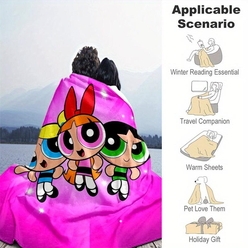 1pcPowerpuff Blanket - Soft and Comfortable for All Seasons - Perfect Gift IdeaA043033m
