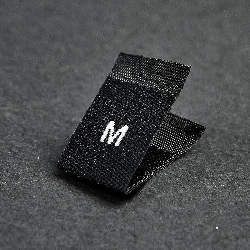 In-Stock Universal Black & White Folded Neck Labels for Men's & Women's Clothing