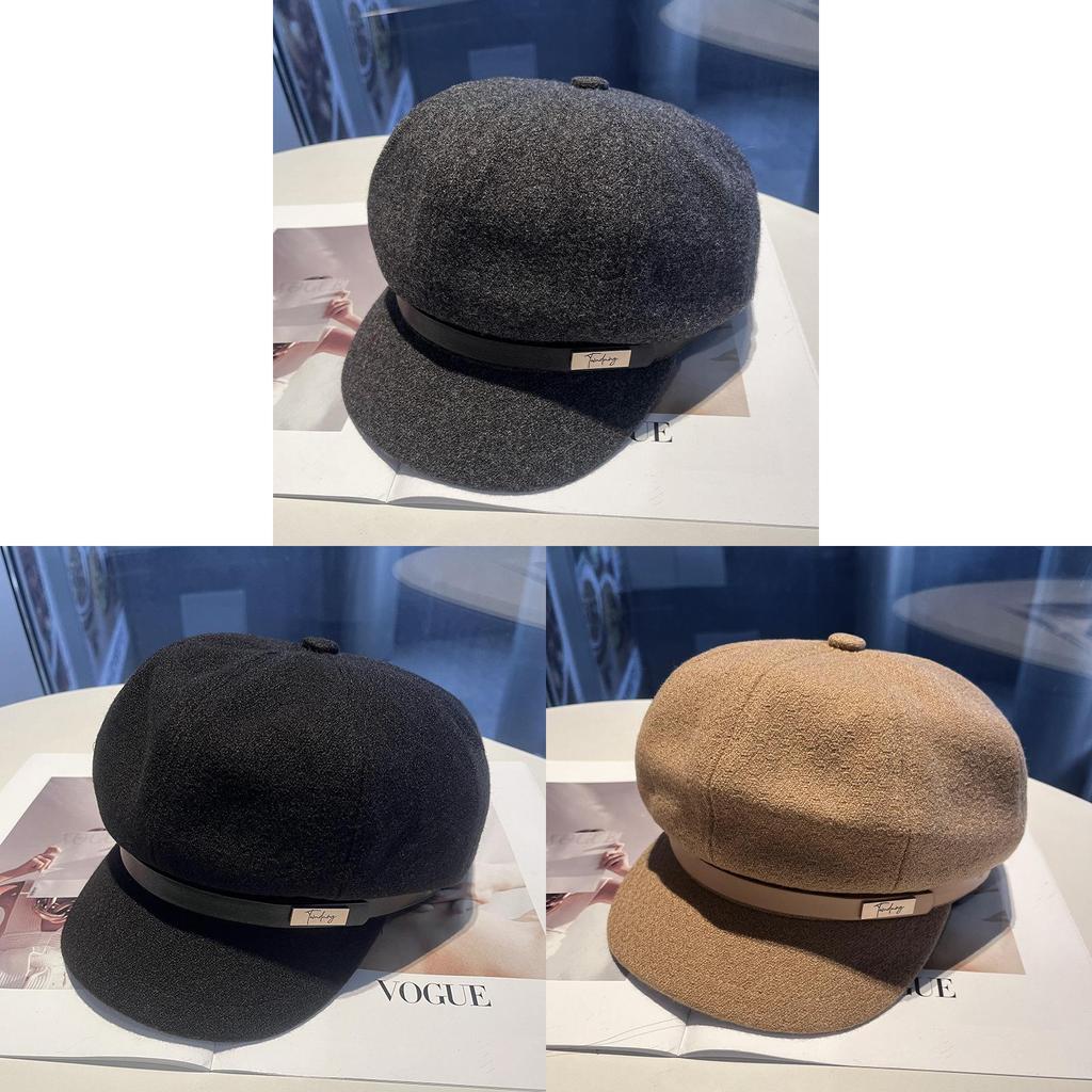Vintage Wool Hat With Short Brim For Autumn Winter Stylish Adult Men Women