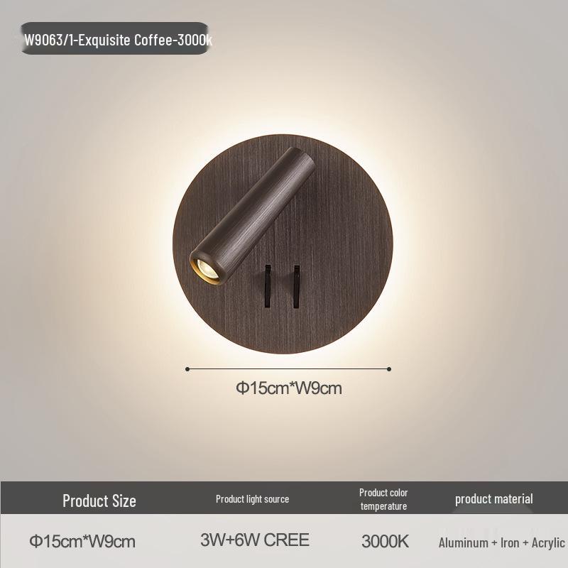 Rotatable Nordic Minimalist Wall Lamp - Eye-Protection Reading Light for Bedroom & Study