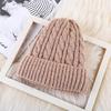 Twist wool hat women's autumn and winter thickened velvet warm ear protection cold hat hot-selling sleeve knitted hat