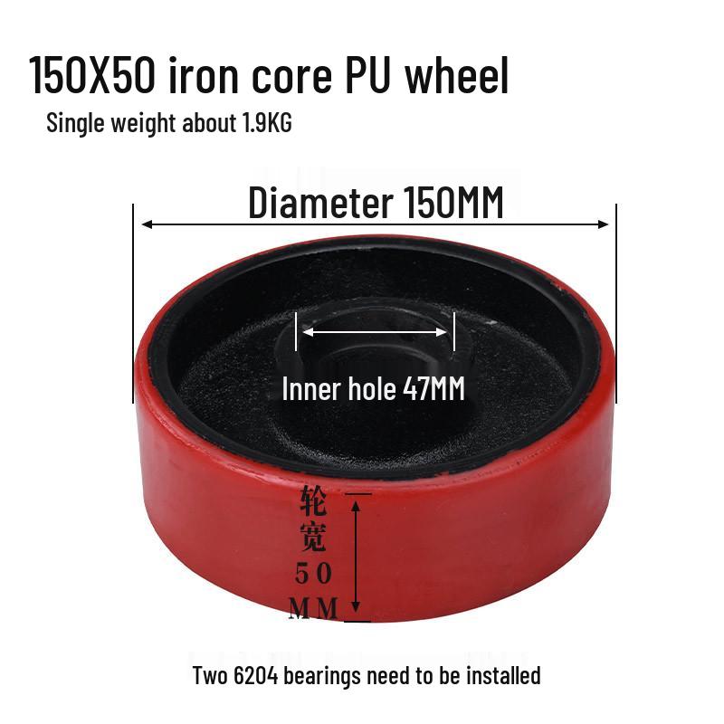 Transpalet Hidraulic Roți Nailon și Miez de Fier Accesorii Stivuitor PU