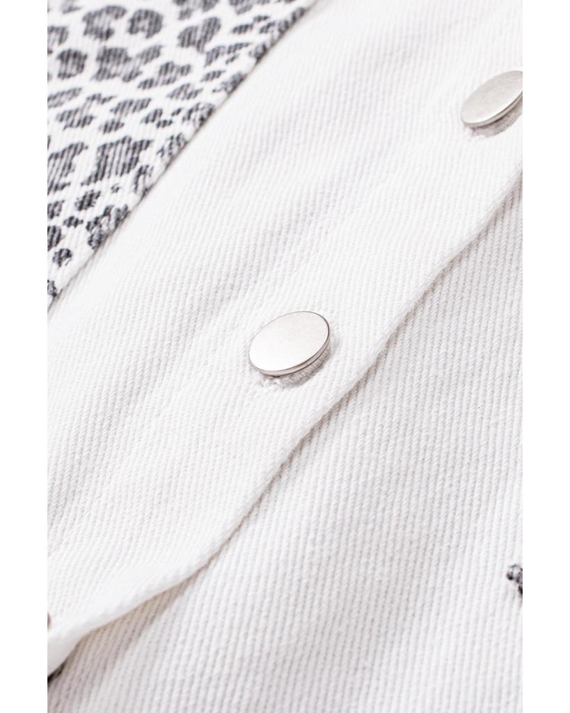 Azura Exchange Leopard Denim Jacket