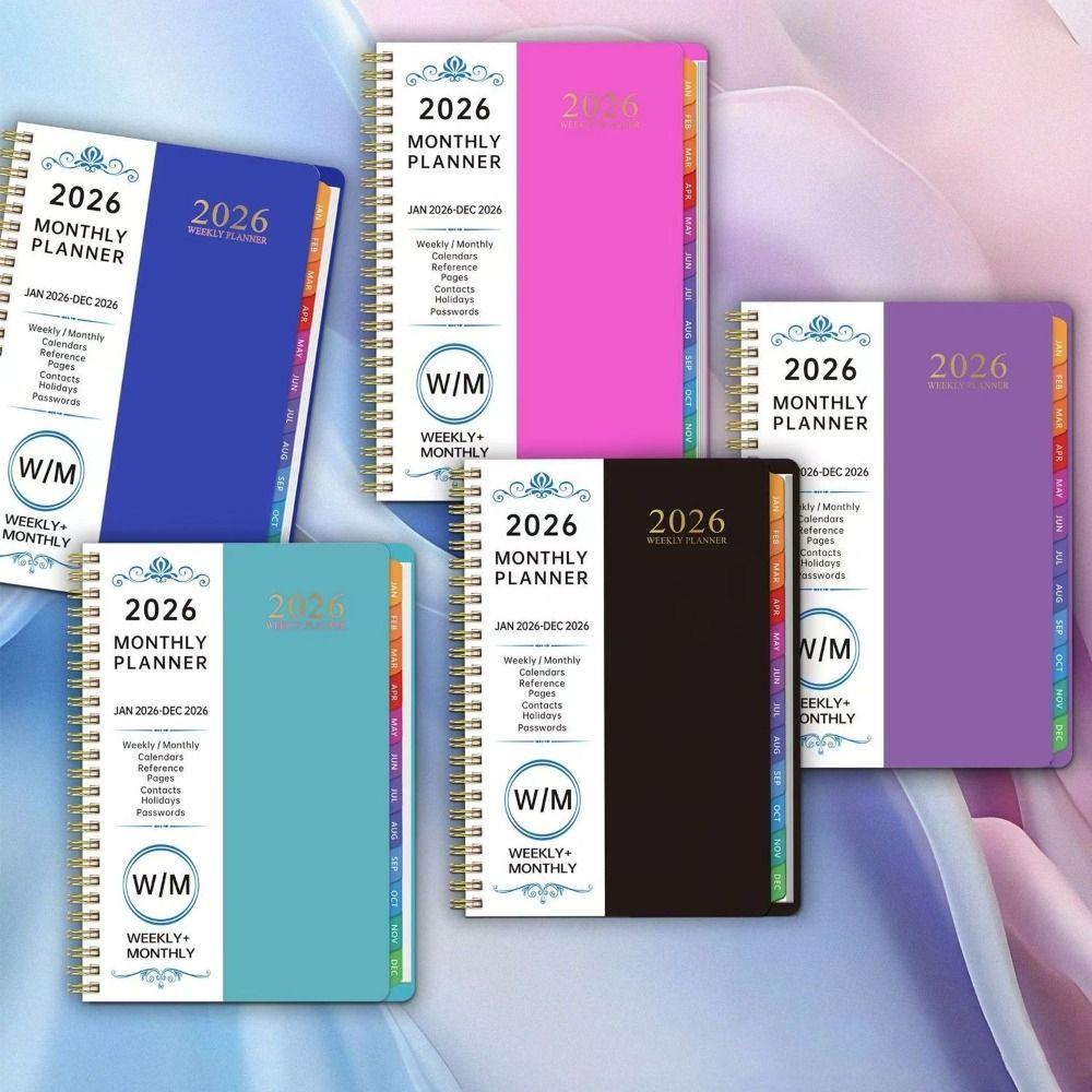 Index Tags Coil Diary Book Spiral Binding Spiral Notebook Daily Plan Schedule Daily Organization