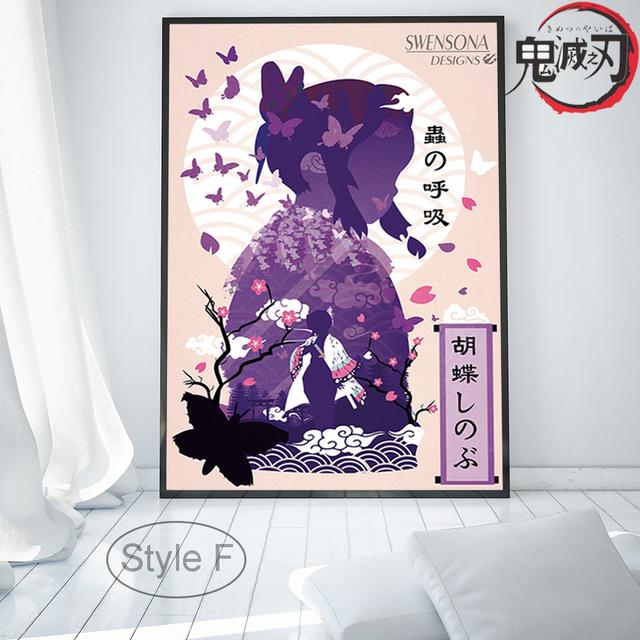 Anime Demon Slayer Poster Wall Art Canvas Painting Tanjirou Inosuke Zenitsu Print Picture Home Bedroom Living Room Decor Cuadros