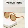 Women's INS Style Fashion Square Frame Sunglasses Retro Double-Bridge Unique Versatile UV400 Shades Eyewear Men's Goggles