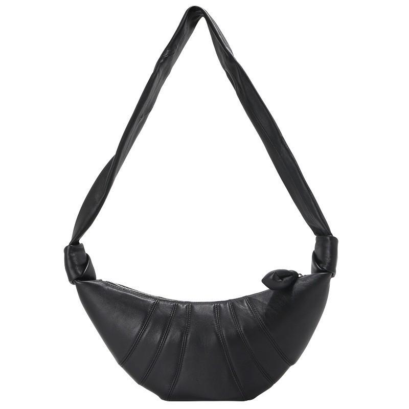 Sheepskin Croissants Women's Genuine Leather Kosong Bag High-end Single-shoulder Cross-arm Niche Dumpling Light Luxury