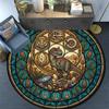 Dinosaur Fossil Glass Round Area Rug Under Office Chairs Bedroom Living Room Home Decor