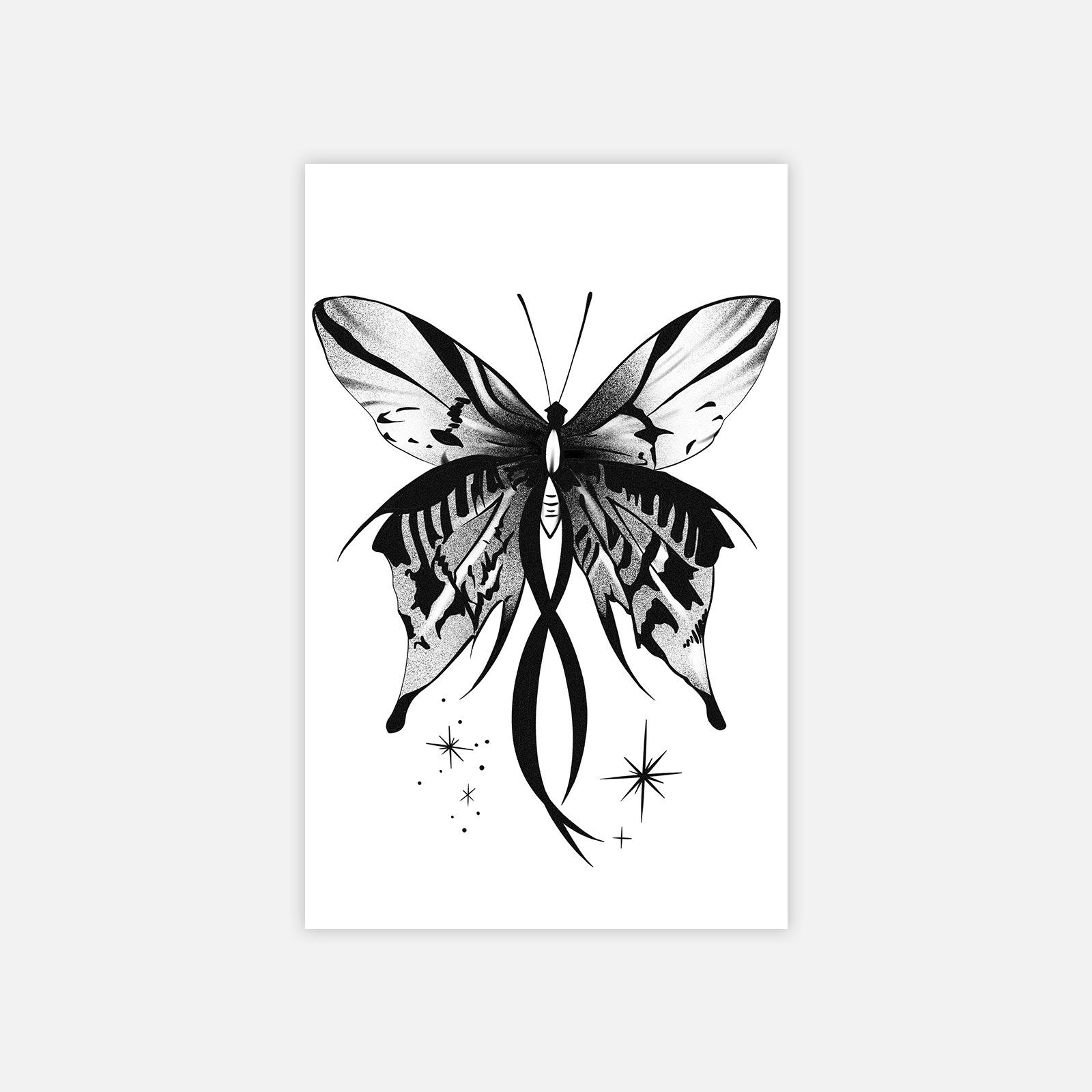 Simple high-end style personality, little daisy English short sentence tattoo sticker 12*19