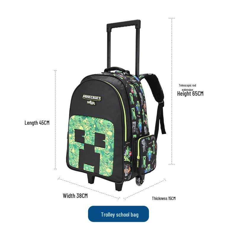 Smiggle Australia Ultra-light Large Capacity Double Shoulder Trolley Backpack for Primary School Students