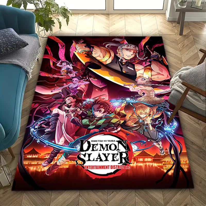 Japanese Manga Artist Koyoharu Gotouge's Demon Slayer Carpets, Home Decor, Non-slip Door Mats, Hallway Seat Mats, Outdoor Picnic Mats, Rugs H29